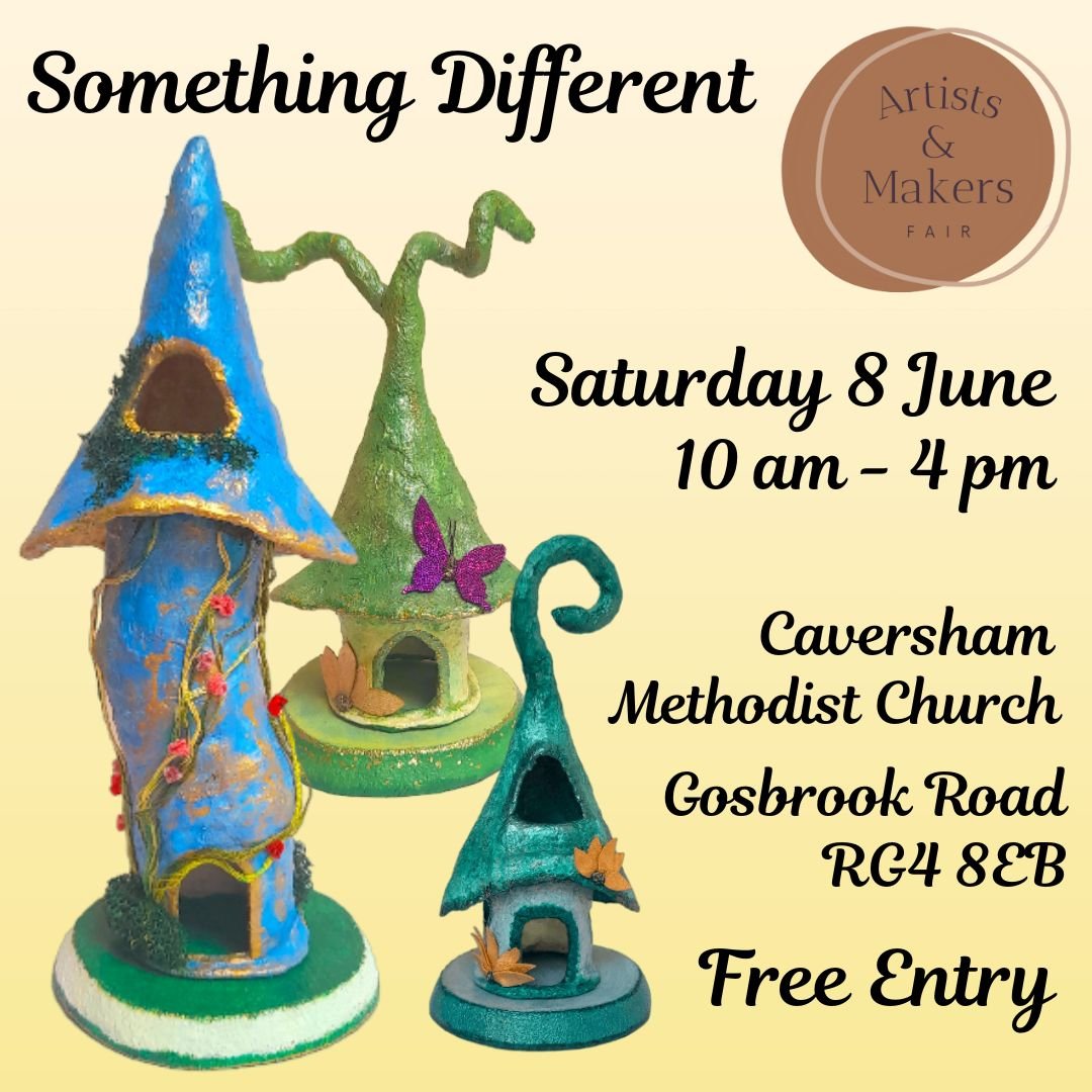 RDGWhatsOn's tweet photo. Tomorrow, find that unique something when the Artists &amp; Makers Fair returns to Caversham Methodists Church with loads of arts, crafts, jewellery and more for sale, plus kids activities and a cafe - this month, drinks proceeds will go to @ABCtoread!

https://t.co/5h4yhSp7MS https://t.co/ThzFojwtX7