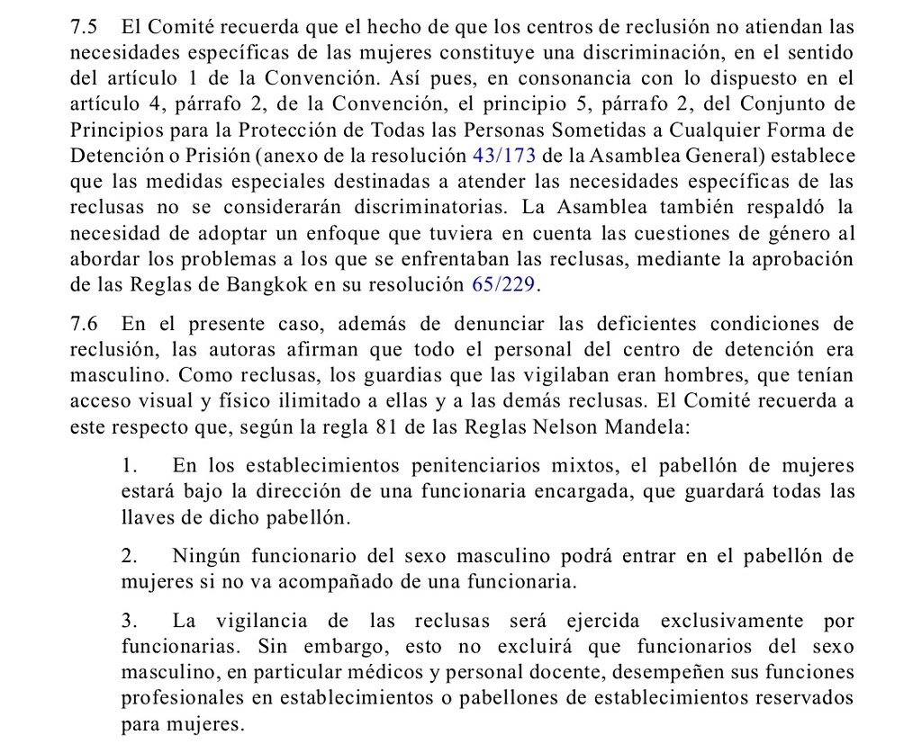 mariansfv's tweet photo. Caso "E.D. y E.M. v. Belarús". Decisión del Comité CEDAW sobre discriminación de mujeres en establecimientos penitenciarios. Temas abordados: ausencia de enfoque diferencial, malas condiciones de detención, violación a la intimidad y acoso sexual por personal masculino. https://t.co/SmwduNqrdv