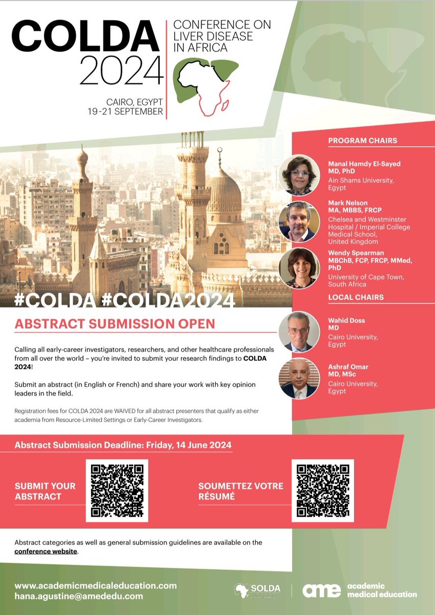 Hailemichael Desalegn MD,PhD (@hailem_desalegn) on Twitter photo 🚨ONE WEEK LEFT for you to showcase your research findings to the world's top experts!
▶️Abstract Submission Deadline: Friday, 14 June 2024
▶️ Submit Your Abstract Here >> lnkd.in/gasVe8kC <a href="/dr_asgeir/">Asgeir Johannessen</a> <a href="/EASLedu/">EASL Education</a> <a href="/gastrohepSSA/">GHASSA</a> <a href="/JasmohanBajaj/">Jasmohan Bajaj</a> <a href="/AfricaHPBCC/">Africa HepatoPancreatoBiliary Cancer Consortium</a> <a href="/catherineafree/">Catherine Freeland</a> 🚨ONE WEEK LEFT for you to showcase your research findings to the world's top experts!
▶️Abstract Submission Deadline: Friday, 14 June 2024
▶️ Submit Your Abstract Here >> lnkd.in/gasVe8kC <a href="/dr_asgeir/">Asgeir Johannessen</a> <a href="/EASLedu/">EASL Education</a> <a href="/gastrohepSSA/">GHASSA</a> <a href="/JasmohanBajaj/">Jasmohan Bajaj</a> <a href="/AfricaHPBCC/">Africa HepatoPancreatoBiliary Cancer Consortium</a> <a href="/catherineafree/">Catherine Freeland</a>