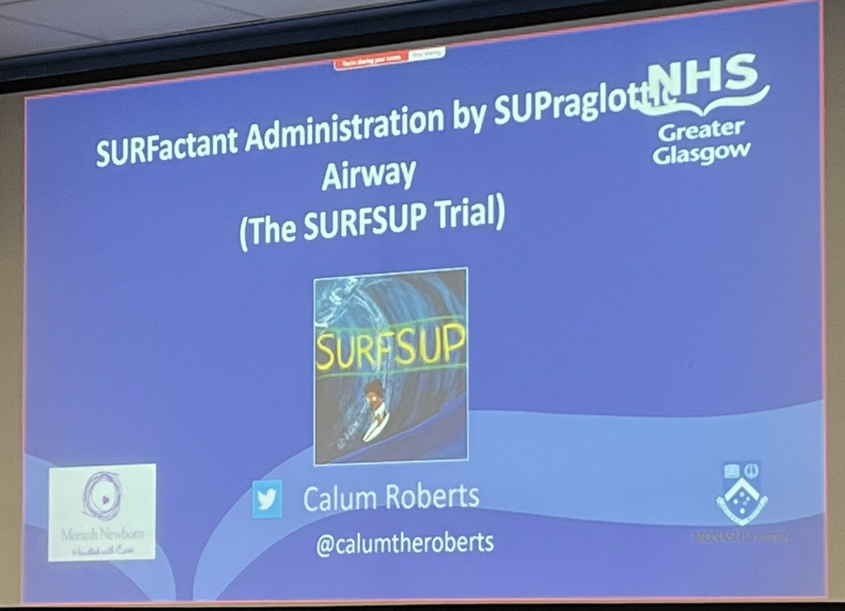 Brett J. Manley 🤷🏼♂️ (@drbretty) on Twitter photo <a href="/oshea_jem/">Joyce O'Shea</a> And of course a shout out to the ongoing <a href="/SurfsupTrial/">SURFSUP Trial</a> of LMA surfactant led by <a href="/calumtheroberts/">Calum Roberts</a>!
Get in touch if you’re interested in taking part! ☺️ <a href="/oshea_jem/">Joyce O'Shea</a> And of course a shout out to the ongoing <a href="/SurfsupTrial/">SURFSUP Trial</a> of LMA surfactant led by <a href="/calumtheroberts/">Calum Roberts</a>!
Get in touch if you’re interested in taking part! ☺️