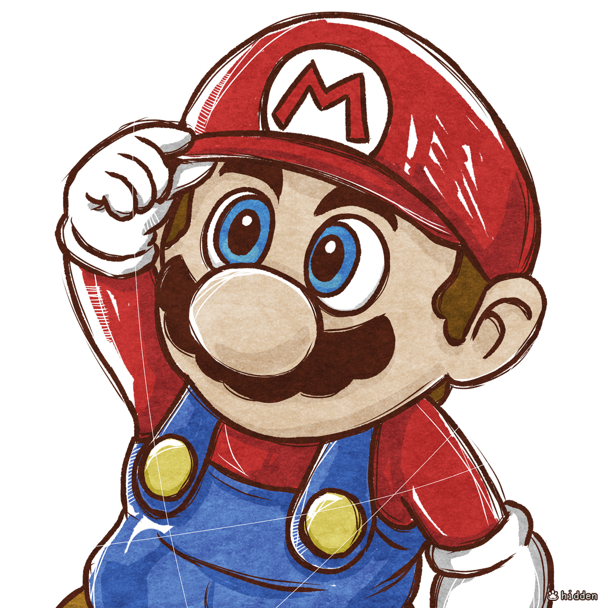 マリオ 「マリオ 」|𝒉𝒊𝒅𝒅𝒆𝒏のイラスト