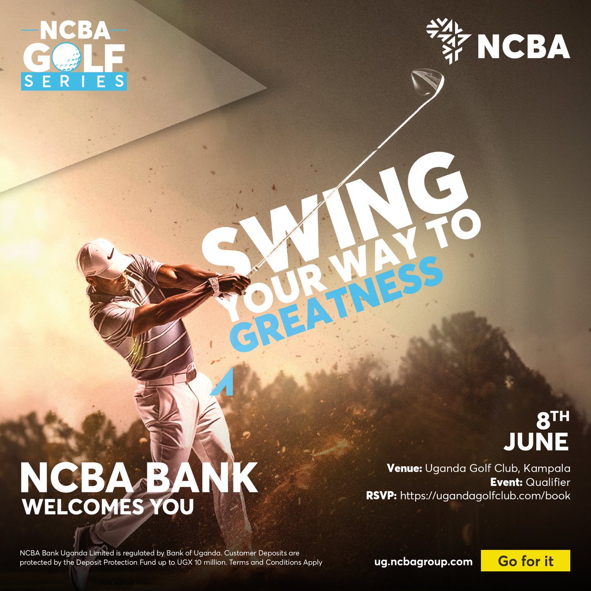 NCBAUganda's tweet photo. Our love for golf brings us back to Uganda Golf Club tomorrow for the ever exciting #NCBAGolfSeries. Join us for a day filled with thrilling swings, friendly competition, and plenty of fun on the greens. See you on the fairway!
#goforit https://t.co/8m7dusiv2D