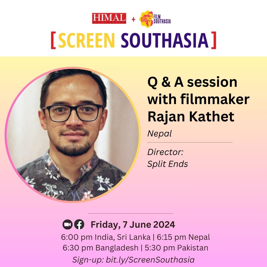 Our Q/A with filmmaker <a href="/rajankathet/">Rajan Kathet</a> is starting soon at 6PM IST / 6:15PM NST TODAY!

Join us and <a href="/filmsouthasia/">Film Southasia</a> for the conversation here: bit.ly/ScreenSouthasia