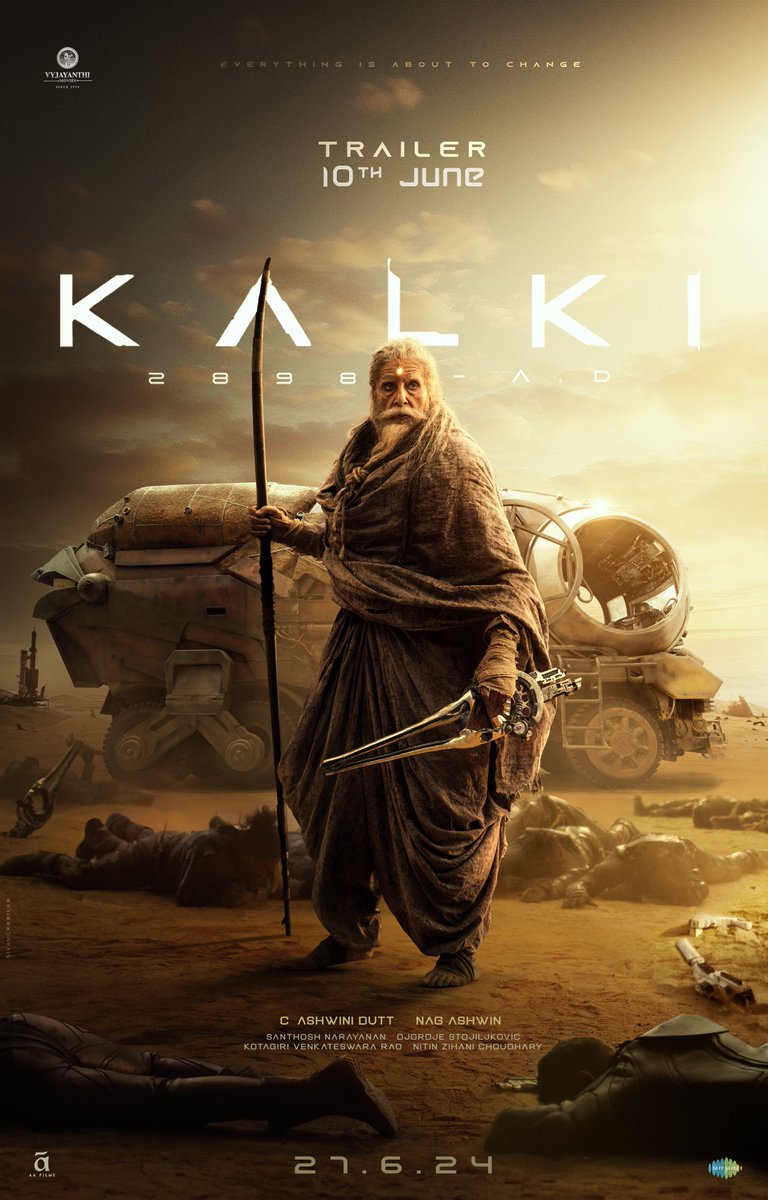 𝐇𝐢𝐬 𝐰𝐚𝐢𝐭 𝐢𝐬 𝐞𝐧𝐝𝐢𝐧𝐠…

3 days to go for #Kalki2898AD Trailer, out on June 10th.

<a href="/SrBachchan/">Amitabh Bachchan</a> <a href="/ikamalhaasan/">Kamal Haasan</a> #Prabhas <a href="/deepikapadukone/">Deepika Padukone</a> <a href="/nagashwin7/">Nag Ashwin</a> <a href="/DishPatani/">Disha Patani</a> <a href="/Music_Santhosh/">Santhosh Narayanan</a> <a href="/VyjayanthiFilms/">Vyjayanthi Movies</a> <a href="/Kalki2898AD/">Kalki 2898 AD</a> <a href="/saregamaglobal/">Saregama</a> <a href="/saregamasouth/">Saregama South</a> #Kalki2898ADonJune27