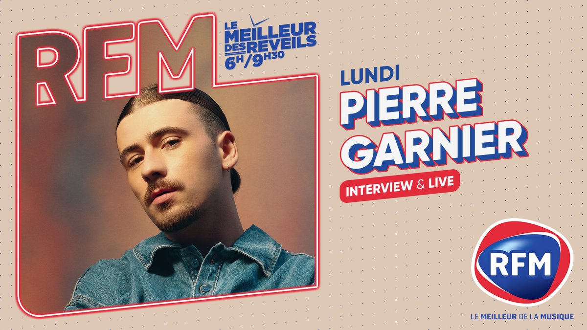 [#Événement] 💥 A l'occasion de la sortie de son premier album "Chaque seconde" disponible dès aujourd'hui 💿, Pierre Garnier sera l'invité du #MeilleurDesRéveils, lundi en direct, sur #RFM ! ✨

🎙️ Interview &amp; Live à retrouver en Facebook Live ! 😍 #RFMMatin