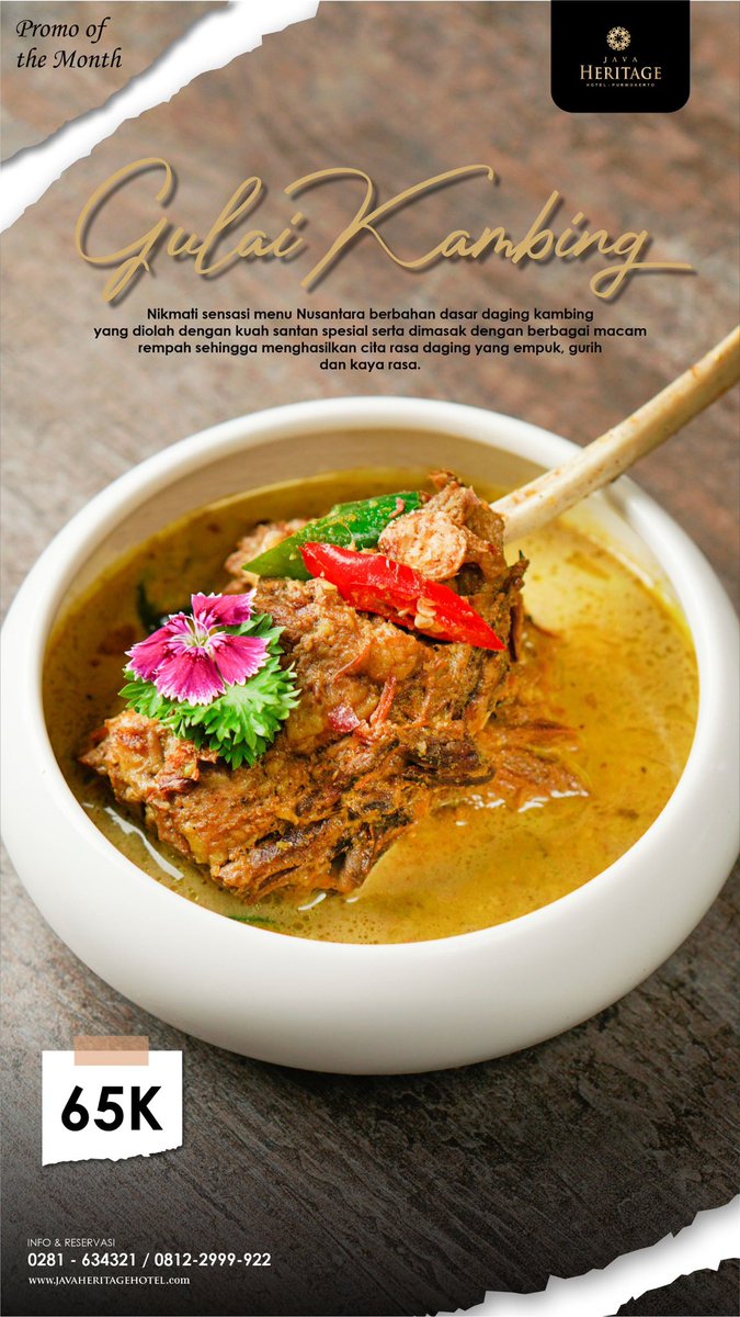 JavaHeritagePWT's tweet photo. Food promo special on June✨
yess,, para meat lovers wajib banget cobain Gulai Kambing yang super gurih. Dan,, Puthu Ayu Mocktail yang wajib dicoba karena sensasi puthu ayu yang diracik dengan bahan minuman lainnya. Super worth it untuk harganya. https://t.co/9qRCsqJ34a