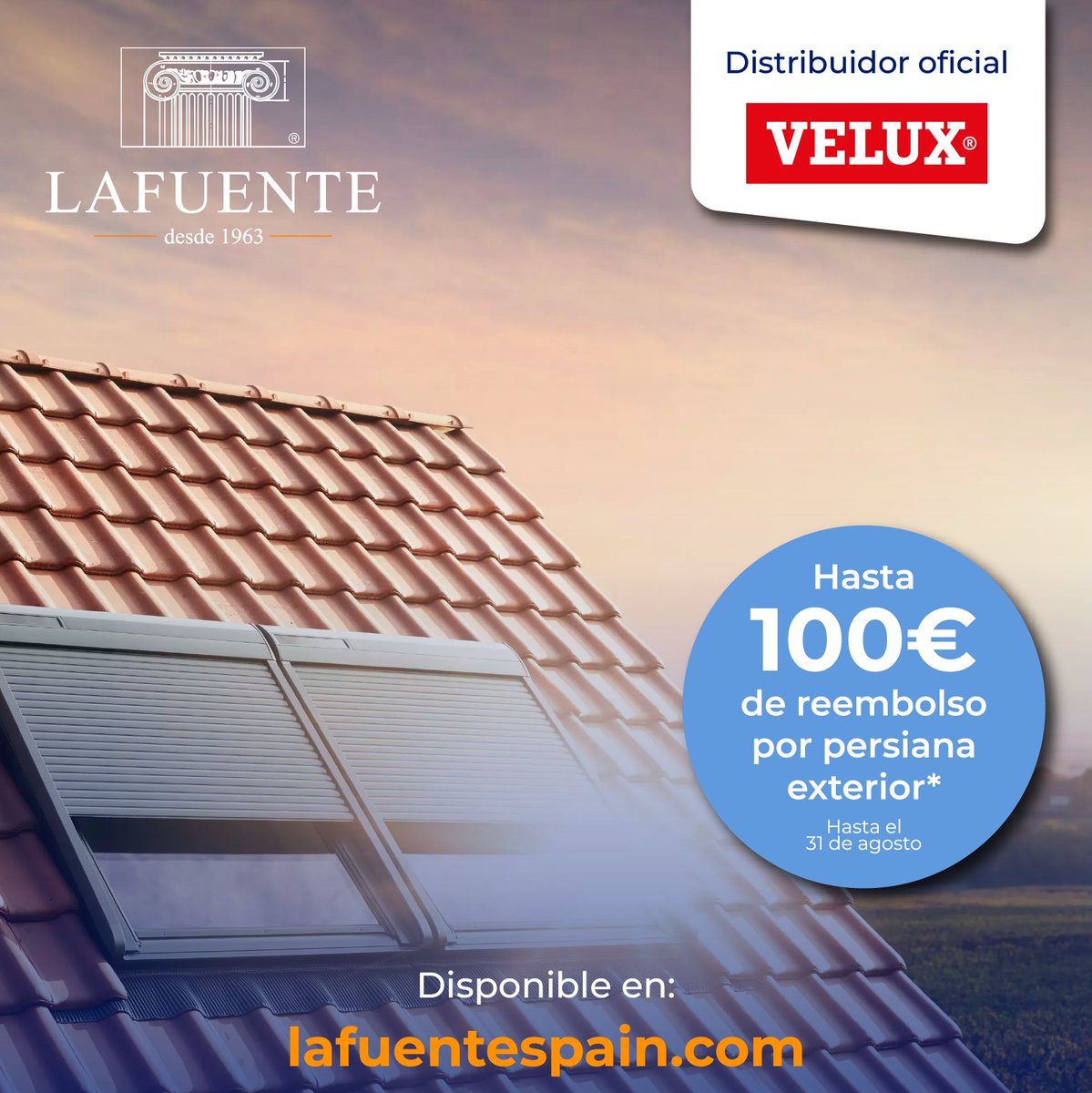 LafuenteSegovia's tweet image. 📢 ¡OFERTA!
Consigue hasta 100€ de reembolso por la compra de tu persiana Velux 😍

Este verano, dile adiós al calor con Velux ☀️
Disponible en 📲bit.ly/persiana-velux

☎️ 91 341 07 50 ¿Hablamos?

#Ventanas #Persianas #Velux #Oferta