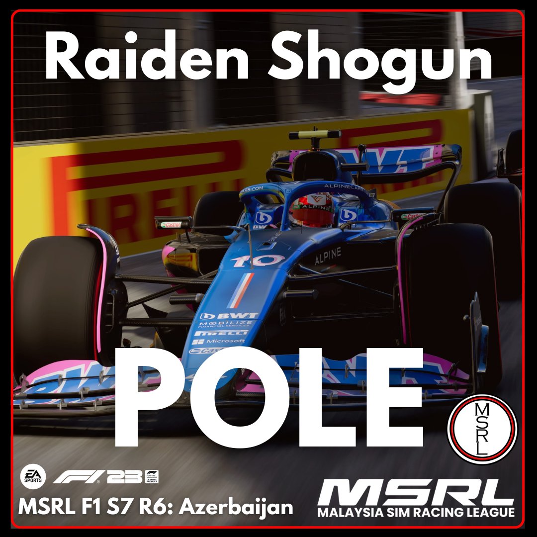 MalaysiaSimRL's tweet photo. Round 6 of Season 7 took us to the Baku City Circuit, for the Azerbaijan Grand Prix, featuring a Reverse Grid Sprint.

Here are your Sprint race winners.

#f123 #malaysiasimracingleague #malaysiasimracing #simracing #azerbaijangp #leagueracing https://t.co/bBontOT5Ba