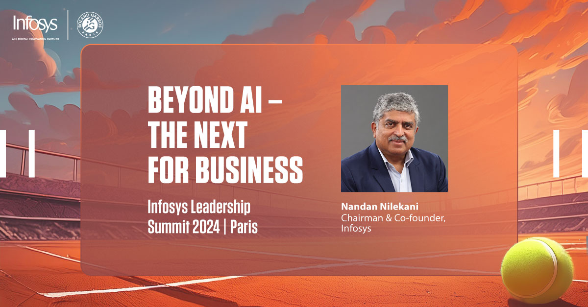 We are all set for the <a href="/Infosys/">Infosys</a> Leadership Summit 2024 at #RolandGarros, where our Chairman &amp; Co-founder, <a href="/NandanNilekani/">Nandan Nilekani</a>, will share his views on shaping an AI-first world. Stay tuned for highlights!

#RolandGarrosWithInfosys #ExperienceTheNext #InfosysEurope #AI #Leadership