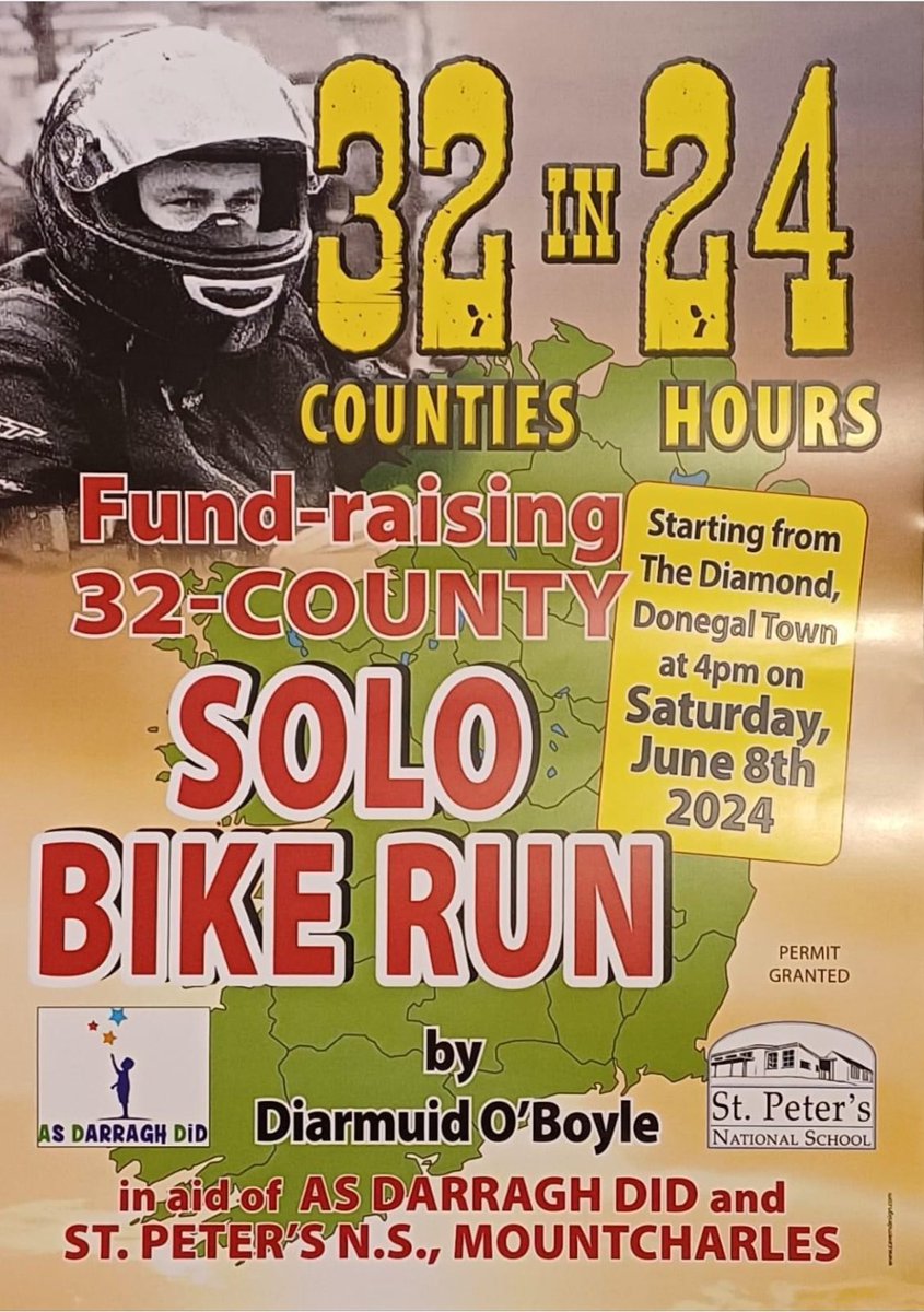 conorsclips's tweet photo. I’m humbled when people choose to fundraise for As Darragh Did and Diarmuid is going above and beyond this weekend by visiting 32 counties in 24 hours for As Darragh Did
You can support Diarmuid here
https://t.co/eWLX4z2pVU
Feel free to join me at 4pm on Saturday to see him off. https://t.co/cat1QZN6PQ