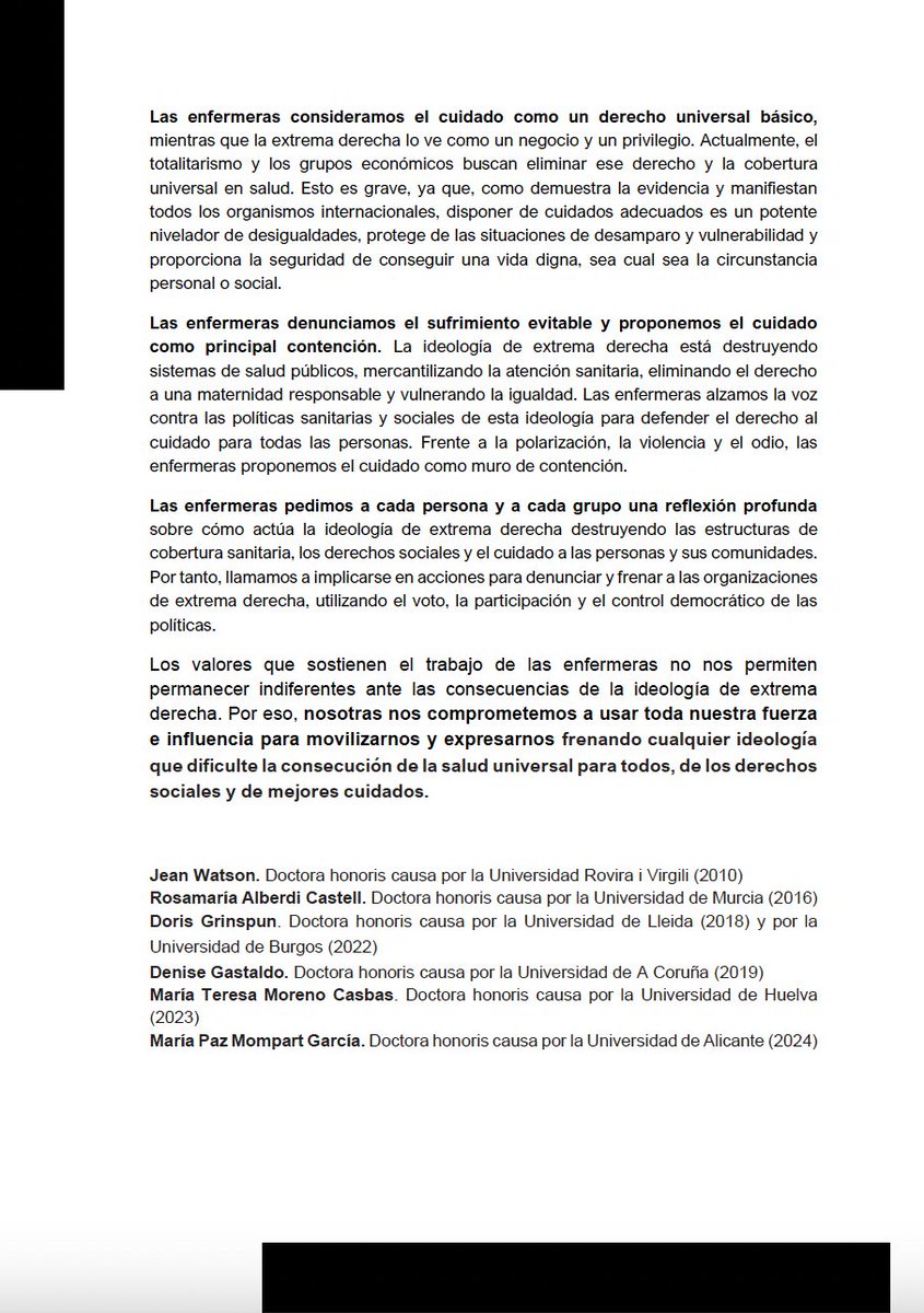 Las #enfermeras también hacemos una carta a la ciudadanía. ¡Haz que se haga viral! 🙏