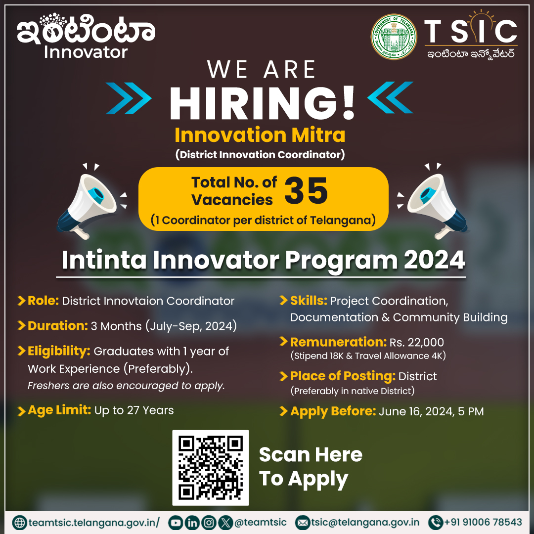 Telangana Innovation Cell, Govt. of Telangana tweet media