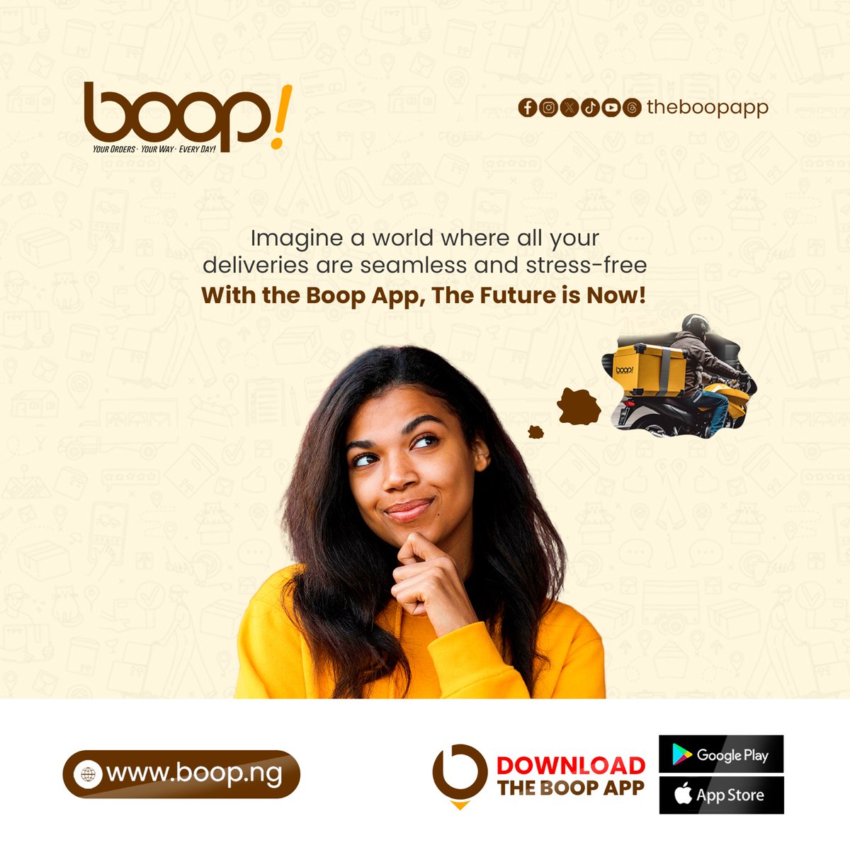 theboopapp's tweet photo. Kick off the weekend with ease! Simplified deliveries is what we bring to you. 
No more waiting, no more worrying. 
Just seamless deliveries and a relaxing weekend ahead
.
.
.
#TheBoopApp
#Delivery
#BoopLikeYouMeanIt 
#exploremore https://t.co/0ssTUbcTAY