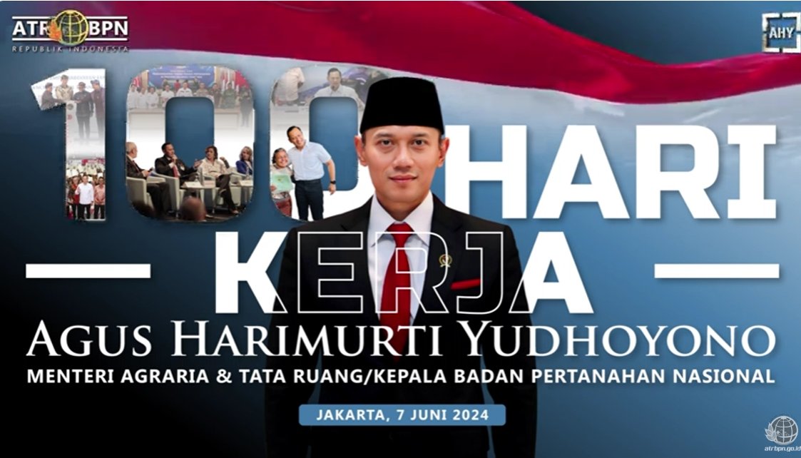 PDemokrat's tweet photo. Kinerja 100 Hari Menteri ATR/Kepala BPN @AgusYudhoyono :

Pada 21 Februari 2024 lalu, Agus Harimurti Yudhoyono dilantik oleh Bapak Presiden Joko Widodo sebagai Menteri ATR/ Kepala BPN di Istana Negara. Dengan bekal leadership and management, AHY berusaha belajar cepat, untuk menyerap berbagai data dan informasi mengenai berbagai kebijakan pertanahan dan tata ruang.

#100HariKerjaMenteriAHY