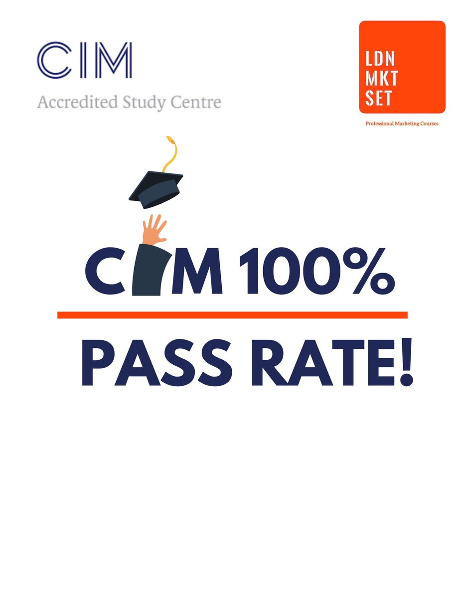 LndMktSet's tweet photo. CIM exam results!

We're thrilled to have achieved 100% pass rate in the latest @cim_marketing results!!!

Huge congratulations to our students and wonderful tutors; Sarah Alder and Jessica Simpson

#cimresults #cim #marketing #cimdigitalmarketing https://t.co/LOSRlQ3Cb4