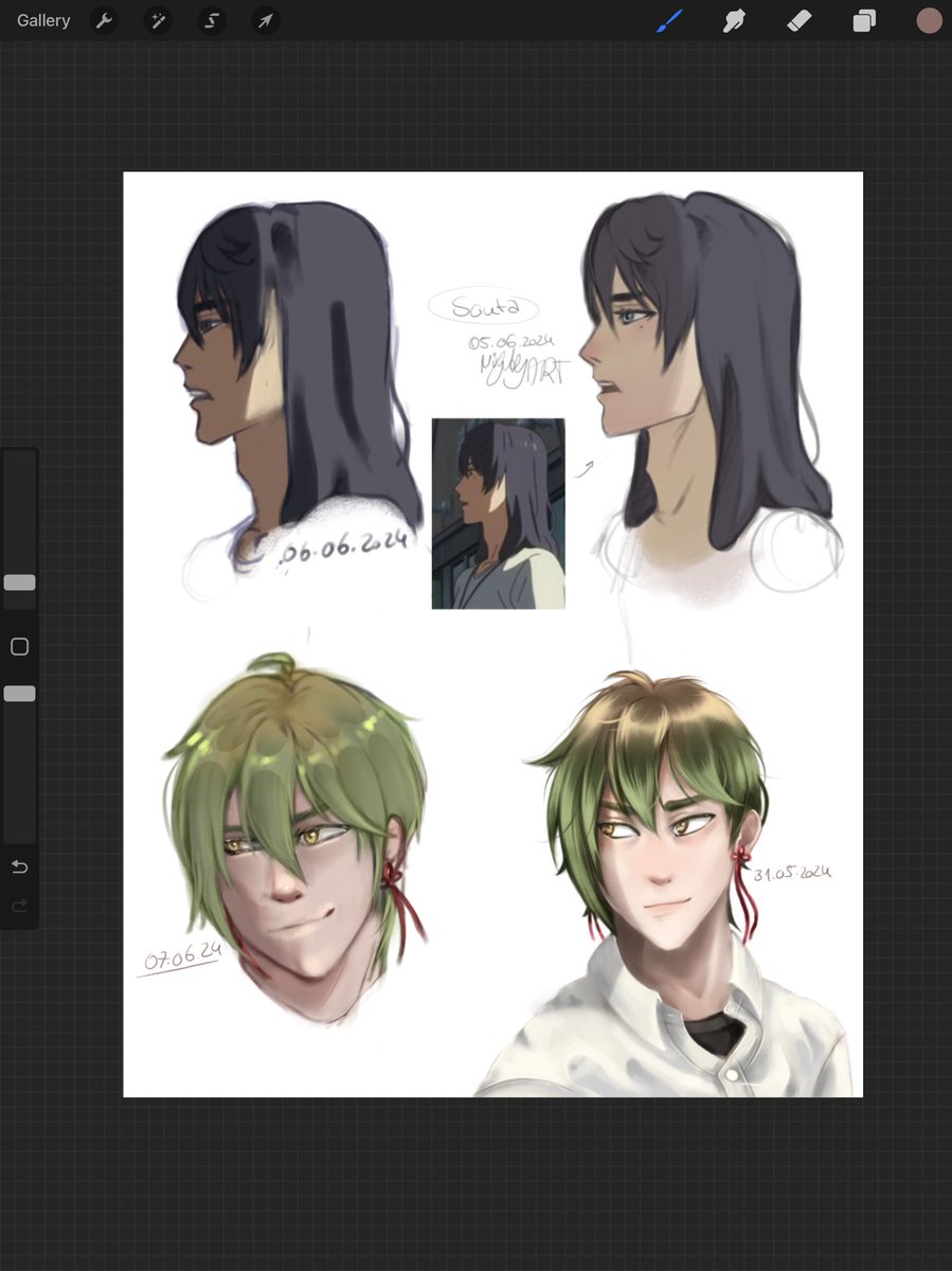 NightyART's tweet photo. Haku and Souta practise sketches 🥰

#souta #suzume #haku #tokyudebunker #fanart #animeart #sketches https://t.co/6AMlLdMBg3