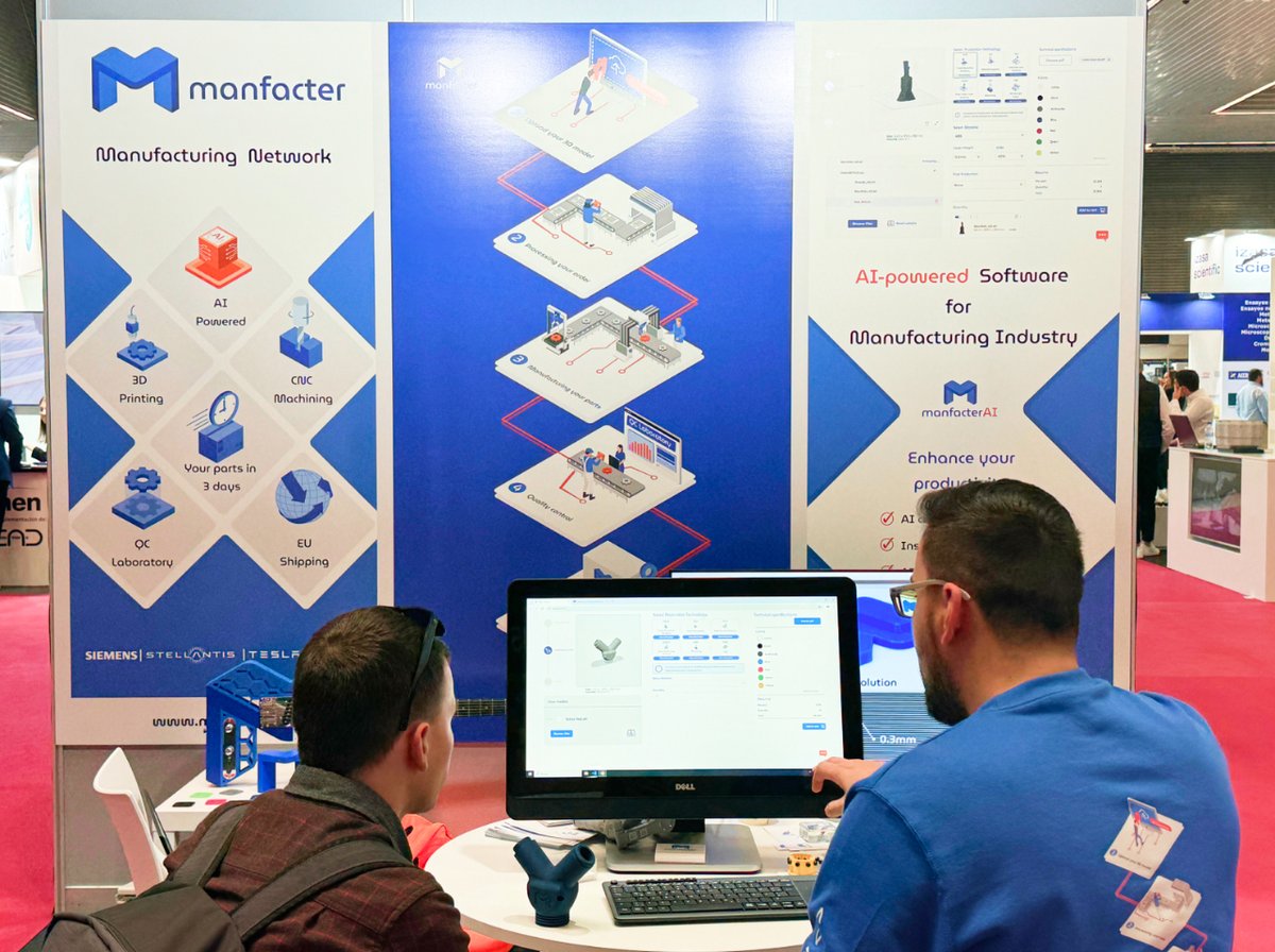 manfacter_eu's tweet image. Thank you to everyone who stopped by to try out the 𝗺𝗮𝗻𝗳𝗮𝗰𝘁𝗲𝗿𝗔𝗜 𝗱𝗲𝗺𝗼

We are thrilled with the reception our software has garnered from visitors and the feedback we&apos;ve received at #ADDIT3D.

📌 Visit us at @BEC_Bilbao, 𝗛𝗮𝗹𝗹 𝟯, 𝘀𝘁𝗮𝗻𝗱 𝗕𝟯𝟭.