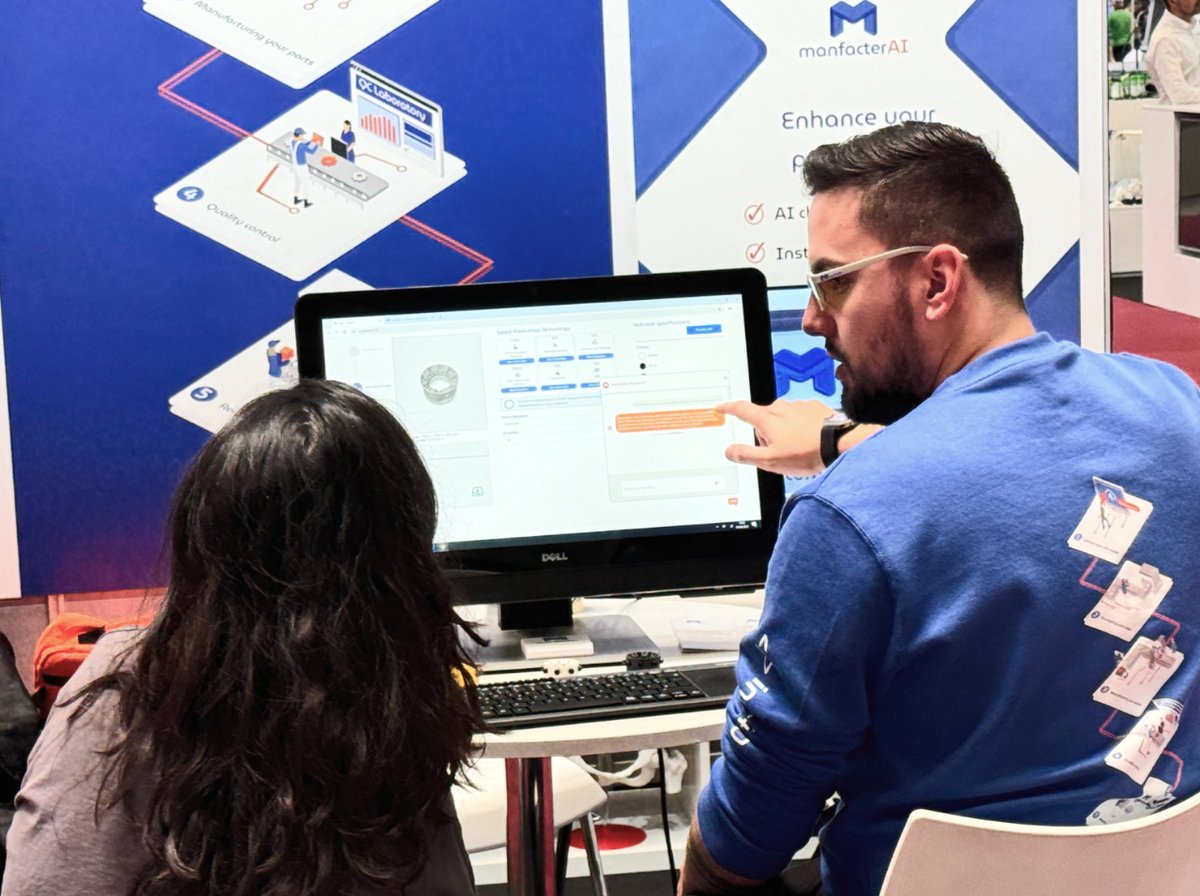 manfacter_eu's tweet image. Thank you to everyone who stopped by to try out the 𝗺𝗮𝗻𝗳𝗮𝗰𝘁𝗲𝗿𝗔𝗜 𝗱𝗲𝗺𝗼

We are thrilled with the reception our software has garnered from visitors and the feedback we&apos;ve received at #ADDIT3D.

📌 Visit us at @BEC_Bilbao, 𝗛𝗮𝗹𝗹 𝟯, 𝘀𝘁𝗮𝗻𝗱 𝗕𝟯𝟭.