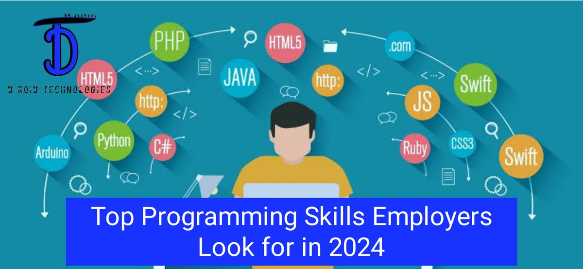 Droidtechn's tweet photo. Top Programming Skills Employers Look for in 2024

In-demand Languages

Multilingual Programmers

Understanding of AI and Machine

Soft Skills

https://t.co/xpsn5MUOAc

#programming #skill #employment #programmingskill https://t.co/Y3EappDyjo