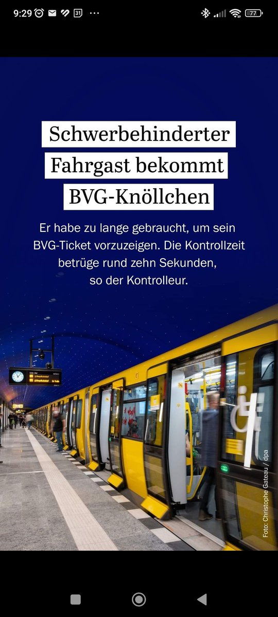 MarryLou91's tweet photo. Das darf doch nicht wahr sein😠 #bvg #diskriminierung #schwerbehinderung https://t.co/7afKaXgMrt