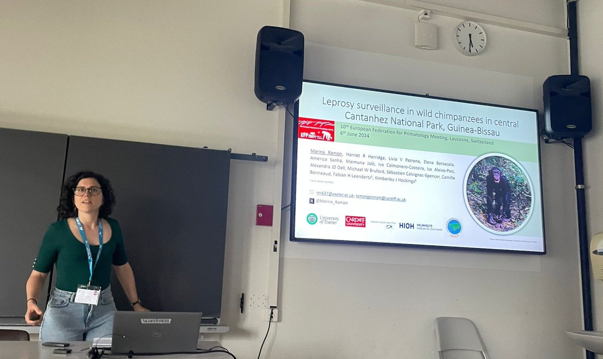 It's been great to share our work on leprosy surveillance in western chimpanzees in #CantanhezNP at the <a href="/EFP_2024/">EFP2024</a> in Lausanne