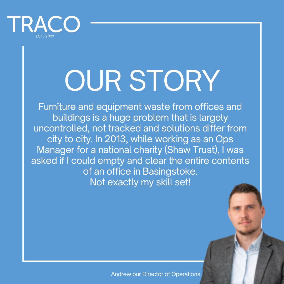 JasonadremBen's tweet image. Meet Jason, the founder of Traco UK Ltd! 🌟

#TracoUK #Sustainability #OfficeClearance #MeetTheFounder