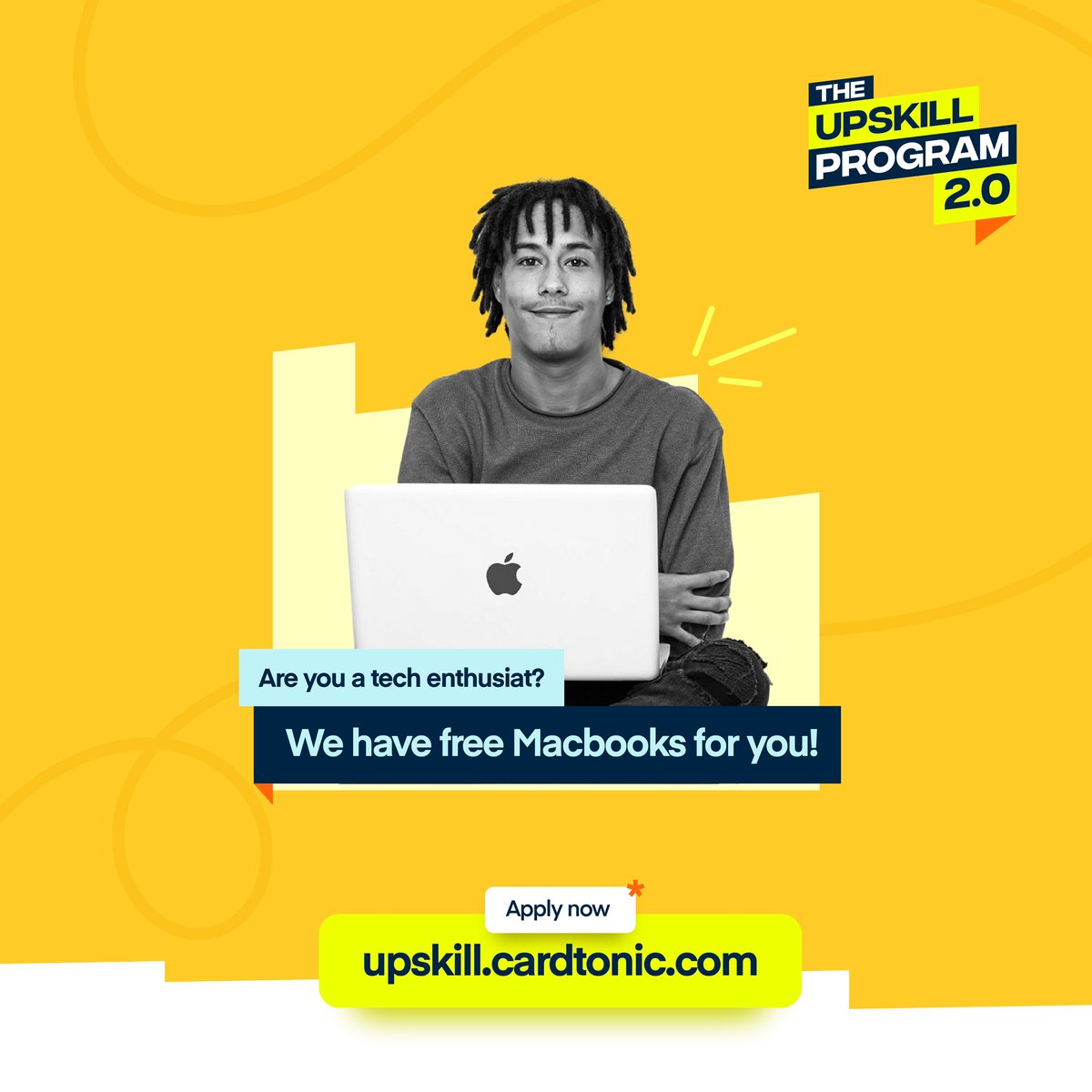 hannytalker's tweet photo. MACBOOK GIVEAWAY‼️‼️🚨

This is the Final call if you are yet to apply.

@cardtonic would be 
giving out 20 Macbooks and cash gifts to Tech enthusiasts (software engineers, product managers, designers) and creatives (content creators) through their #Upskill2.0 program. 

This is their own way of giving back to the tech community. It is 100% charity.

However you must meet the below Criteria:
•be less than 30 years old.
•Nigerian.
•Be prepared to show evidence that you are serious about tech. e.g., Github activities, projects, personal portfolio, past courses taken, past tasks completed, etc.

Visit 
https://t.co/pqix8TzPbN to apply