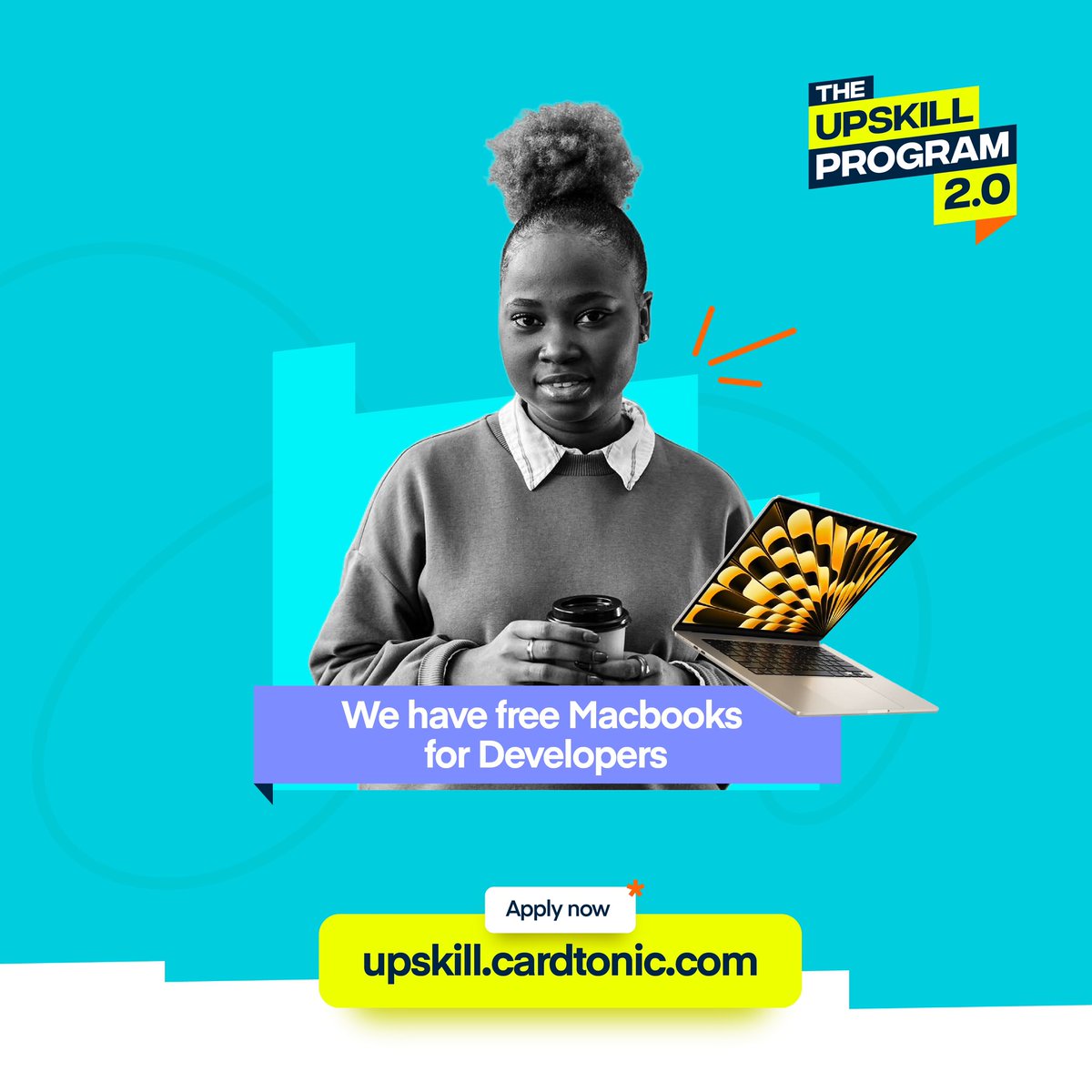 hannytalker's tweet photo. MACBOOK GIVEAWAY‼️‼️🚨

This is the Final call if you are yet to apply.

@cardtonic would be 
giving out 20 Macbooks and cash gifts to Tech enthusiasts (software engineers, product managers, designers) and creatives (content creators) through their #Upskill2.0 program. 

This is their own way of giving back to the tech community. It is 100% charity.

However you must meet the below Criteria:
•be less than 30 years old.
•Nigerian.
•Be prepared to show evidence that you are serious about tech. e.g., Github activities, projects, personal portfolio, past courses taken, past tasks completed, etc.

Visit 
https://t.co/pqix8TzPbN to apply