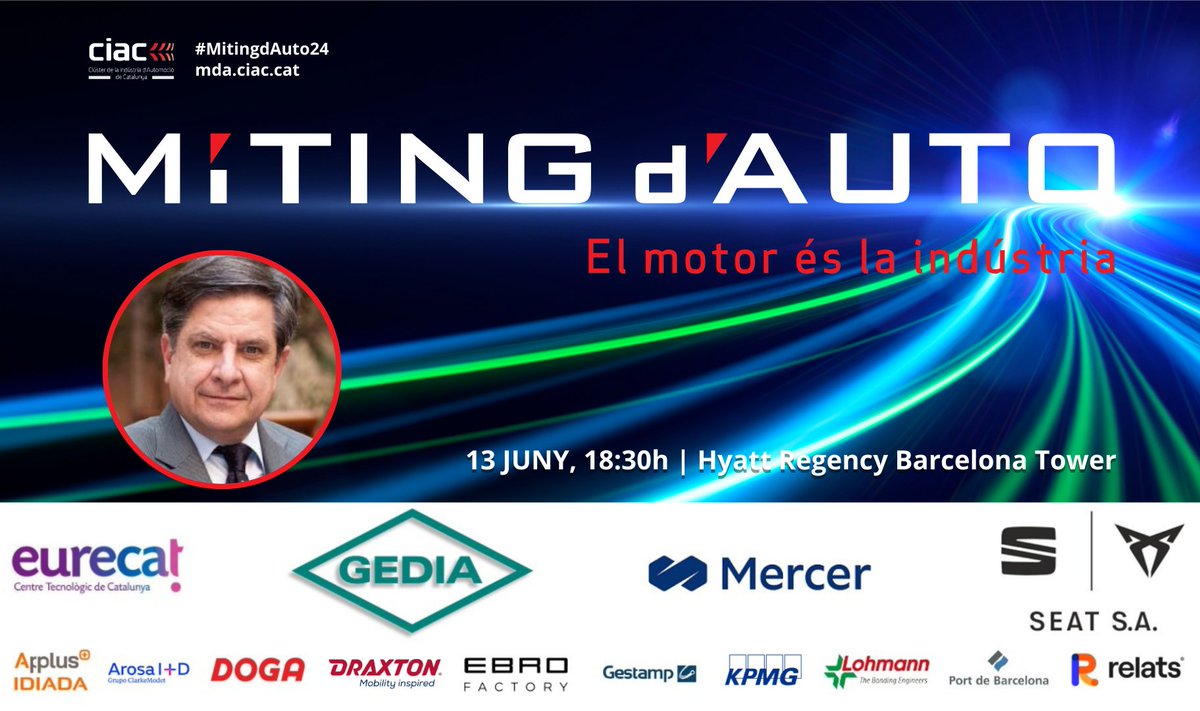CIACnews's tweet photo. 🔥 Queda POC pel #MitingdAuto24!!
👀 @MarcosUrarte com a speaker! Ens dotarà de les #eines i el #coneixement per enfrontar els desafiaments presents i futurs de la indústria de l'#automoció! 🙌
👉 https://t.co/fY94jCH9Qy
🗓️ 13 Juny, 18:30h
📍 Hyatt Regency Barcelona Tower https://t.co/cePimuW44h