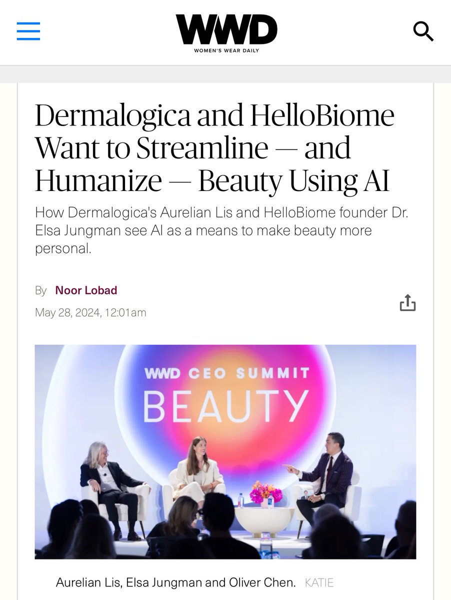 FaB Paris Fashion and BeautyTech (@beautytechparis) on Twitter photo Yes! <a href="/elsa_jungman/">Elsa Jungman, Ph.D.</a> <a href="/HelloBiome/">HelloBiome</a> is everywhere! And we are proud of our past guest speaker in Paris and San Francisco and early supporter of the community. <a href="/wwd/">WWD</a> <a href="/BoF/">The Business of Fashion</a> @faccsf 🇫🇷🇺🇸 Yes! <a href="/elsa_jungman/">Elsa Jungman, Ph.D.</a> <a href="/HelloBiome/">HelloBiome</a> is everywhere! And we are proud of our past guest speaker in Paris and San Francisco and early supporter of the community. <a href="/wwd/">WWD</a> <a href="/BoF/">The Business of Fashion</a> @faccsf 🇫🇷🇺🇸