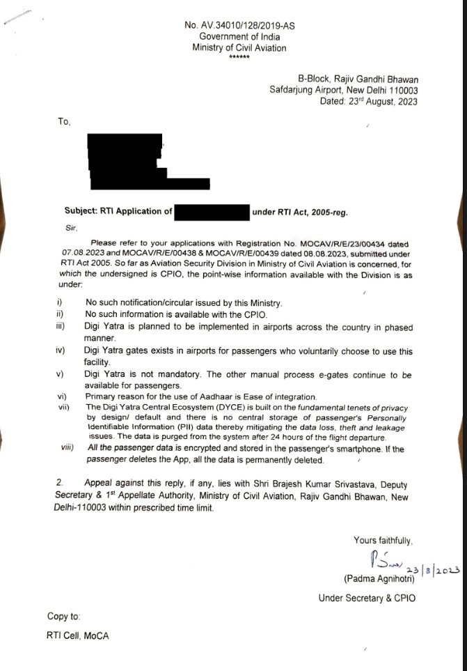 Hi <a href="/airvistara/">Vistara</a>, DigiYatra is NOT mandatory. 
cc: <a href="/MoCA_GoI/">MoCA_GoI</a>