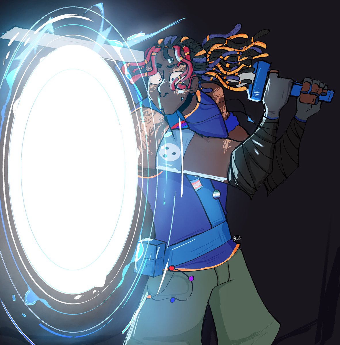 EclairCookie8's tweet photo. "You've been- wait a second, A PORTAL?!" #tmnt #rottmnt #rottmntleo #rottmntfanart #saverottmnt #humanleotmnt #humanaurottmnt https://t.co/7qMPaPhjzb