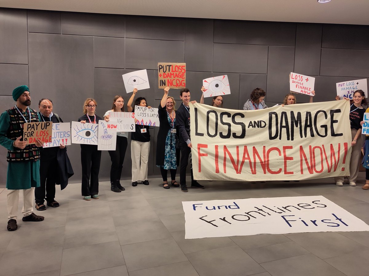 Civil society is strong at #BonnClimateConference and asks for filling the Loss and Damage Fund now! Polluters have to #payup! Loss and Damage needs to be a subgoal for the new finance goal NCQG!