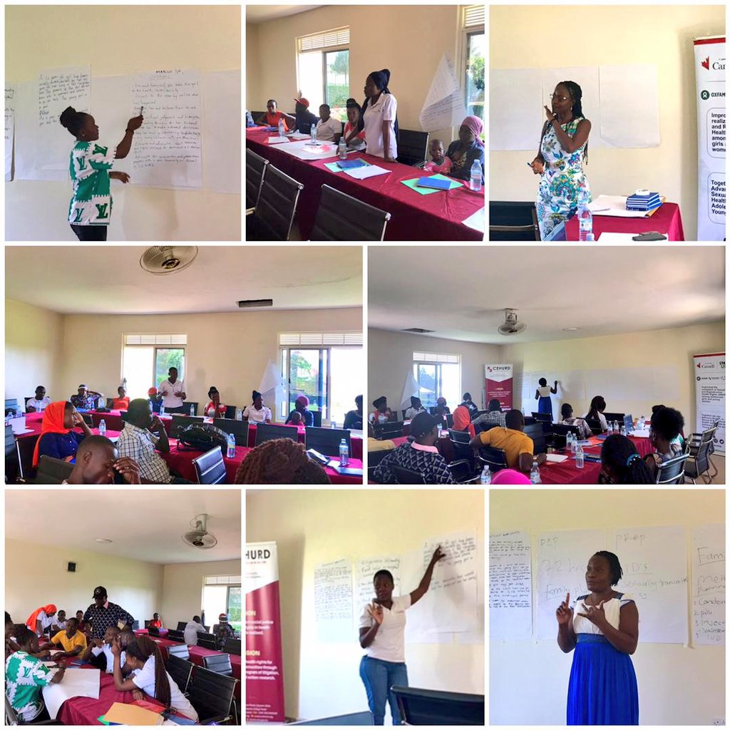 cehurduganda's tweet photo. In order to enhance the enjoyment of SRHR by the most marginalized and vulnerable rights holders, particularly adolescent girls and young women, we have conducted a series of activities in Mayuge district under the #StandUpProject. These activities, with support from @OxfaminUganda, aim to promote a progressive realization of SRHR, mostly among young people from eastern Uganda.
A peer review and mentorship session was held to provide peer educators with an opportunity to share their experiences, and learn from one another. It also allowed for mentorship and guidance to ensure that they are well-equipped to support their peers in accessing SRHR information and services.
We also held a gender-sensitive training for community leaders and norm setters including cultural and religious leaders in Mayuge district. This training aimed to raise awareness and build the capacity of these influential stakeholders on gender equality and the importance of promoting SRHR, particularly for adolescent girls and young women.
#StandUp4SRHR