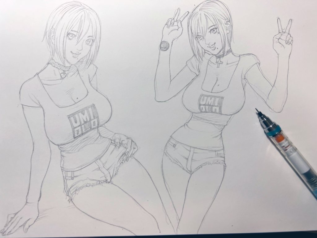 「パピコ落書き 」|奥 浩哉のイラスト