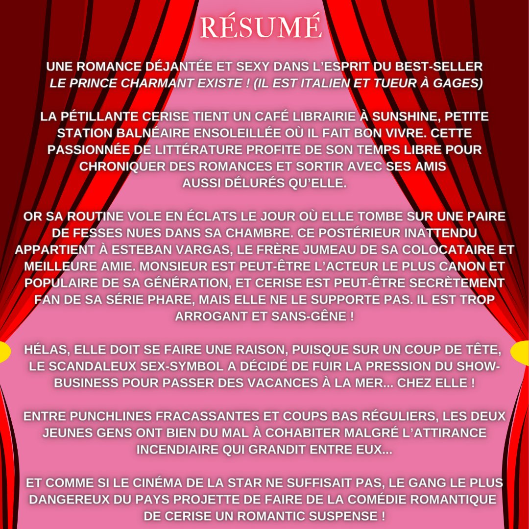 *** JOUR DE SORTIE Mon coloc fait son cinéma *** Aujourd'hui, ma nouvelle comédie romantique déjantée et sexy sort sur les plateformes numériques. RDV le 13 juin pour le broché ou le livre audio, si vous préférez ces formats. Tropes et résumé dans les images. 
Belle journée !