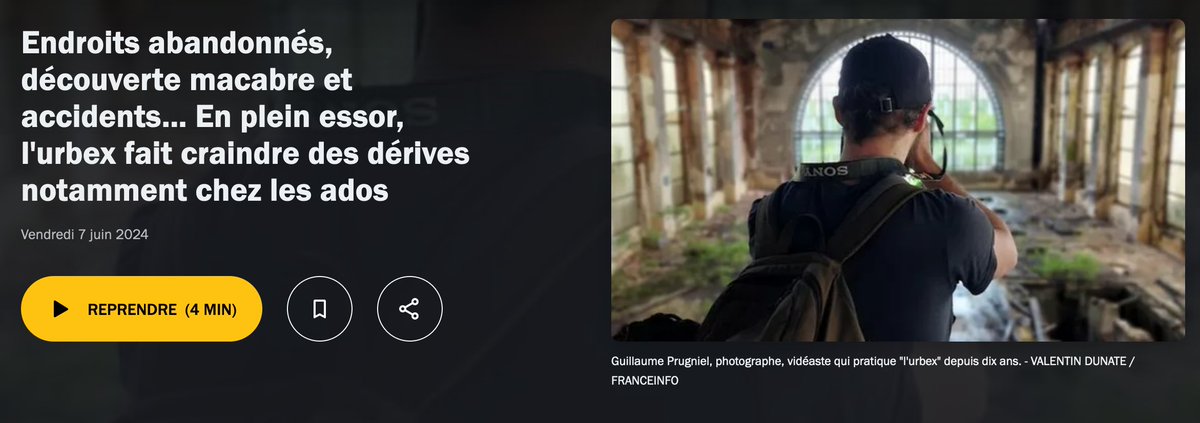 ALeGallou44's tweet photo. Ravie d'avoir participé au "Choix de @franceinfo" consacré ce matin à l'#urbex dans la matinale de @jrbaudot. Une chouette discussion avec le reporter @ValentinDuNet, qui s'est investi à fond dans sa découverte de l'urbex ! (1/2) https://t.co/0FFOqZTleV