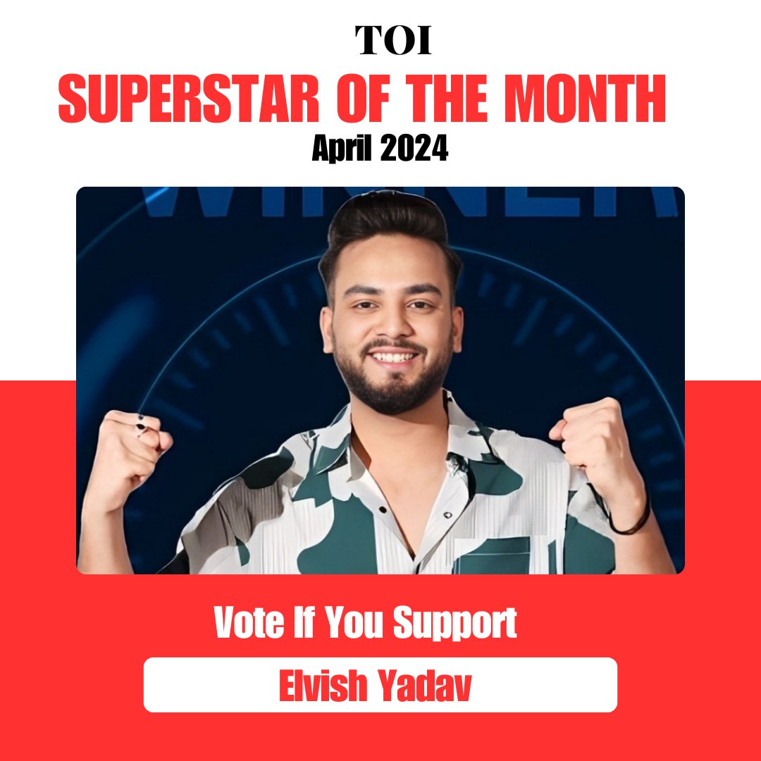 AndhraTalkie's tweet photo. 2024 SUPERSTAR OF THE MONTH  🏆

1 Like = 1 Point 
1 Reply = 10 Points
1 Follow = 25 Points 
1 Repost = 5 Points 
1 Bookmark = 2 Points 
1 Quote = 5 Points 

Winner Announcement On 10th June at 6PM🏆 

Vote If You Support: 
#ElvishYadav https://t.co/LG3fYUKNzI