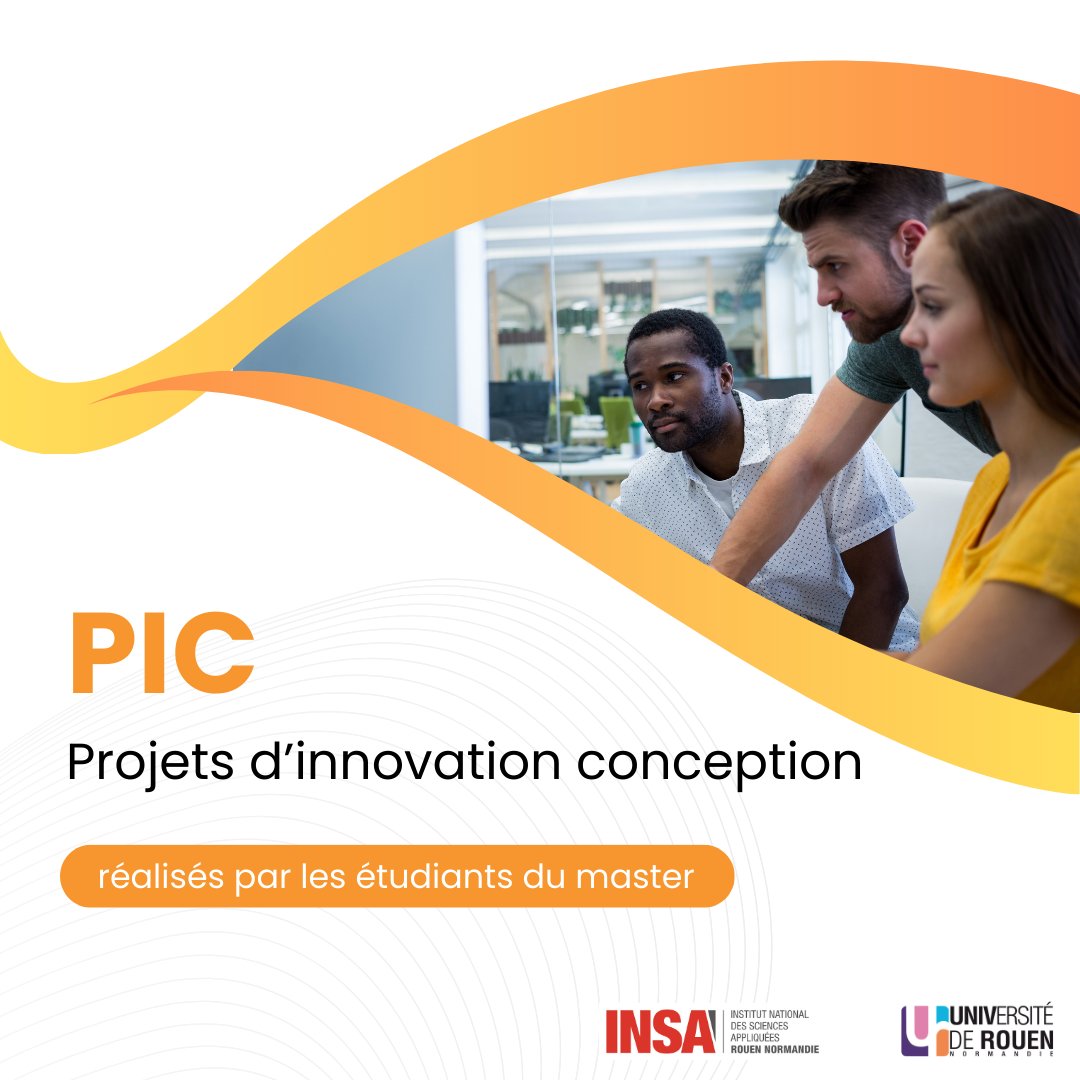 Master Science des Données Université de Rouen (@mastersidrouen) on Twitter photo En M2, un Projet d’Innovation Conception (PIC) est mené par une équipe de 5 à 7 étudiants de septembre à février pour le compte d’un client extérieur.
Quelques exemples ici : bit.ly/3x1GZH7
Vous souhaitez soumettre un PIC à nos étudiants?➡️ 📧 M2SIME@univ-rouen.fr En M2, un Projet d’Innovation Conception (PIC) est mené par une équipe de 5 à 7 étudiants de septembre à février pour le compte d’un client extérieur.
Quelques exemples ici : bit.ly/3x1GZH7
Vous souhaitez soumettre un PIC à nos étudiants?➡️ 📧 M2SIME@univ-rouen.fr