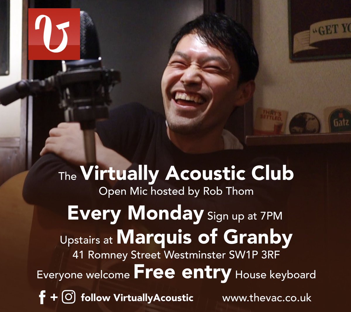 Teppei Tanino is back at The VAC this Monday 10 June 🎶🎸🍺 #LondonOpenMic #MondayMusic <a href="/vacoustic/">The Virtually Acoustic Club</a>