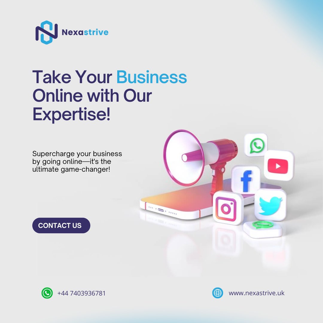 Join Us to Bring Your Business Online and Connect with a World of New Customers!

nexastrive.uk

#NexastriveSolutions
#NexaStriveRevolution 
#GoDigitalUK
#OnlineSuccessUK
#DigitalTransformation
#UKEntrepreneurs
#BusinessGrowthUK
#SmallBusinessUK