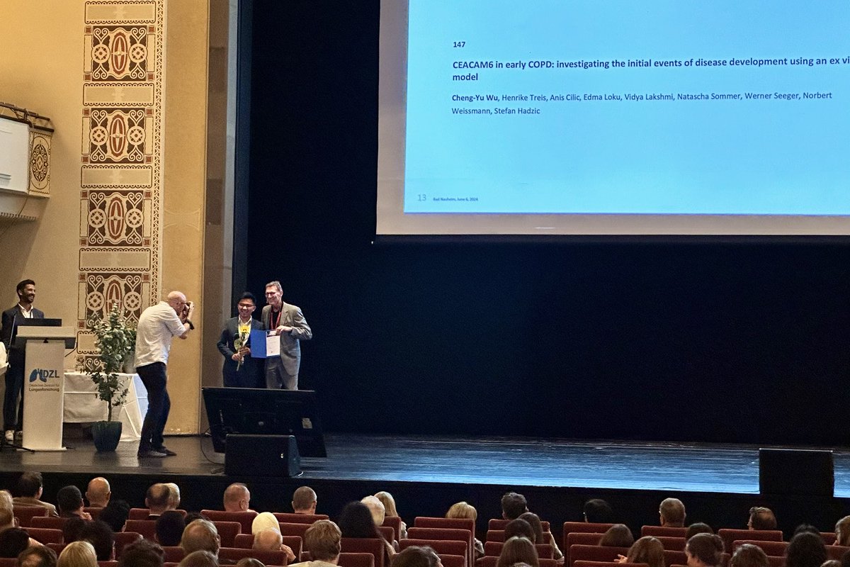#DZL2024 has been an absolute blast!🔥

Truly grateful for receiving a poster award and presenting our work on #COPD as an early career scientist highlight.

<a href="/CPI_ExStra/">CPI</a> <a href="/dzlacademy/">The DZL Academy</a> <a href="/MbmlProgram/">MBMLProgram</a> <a href="/jlugiessen/">Universität Gießen</a> <a href="/UKGM_Presse/">UKGM Gießen und Marburg</a> <a href="/hstefan991/">Stefan Hadzic</a>