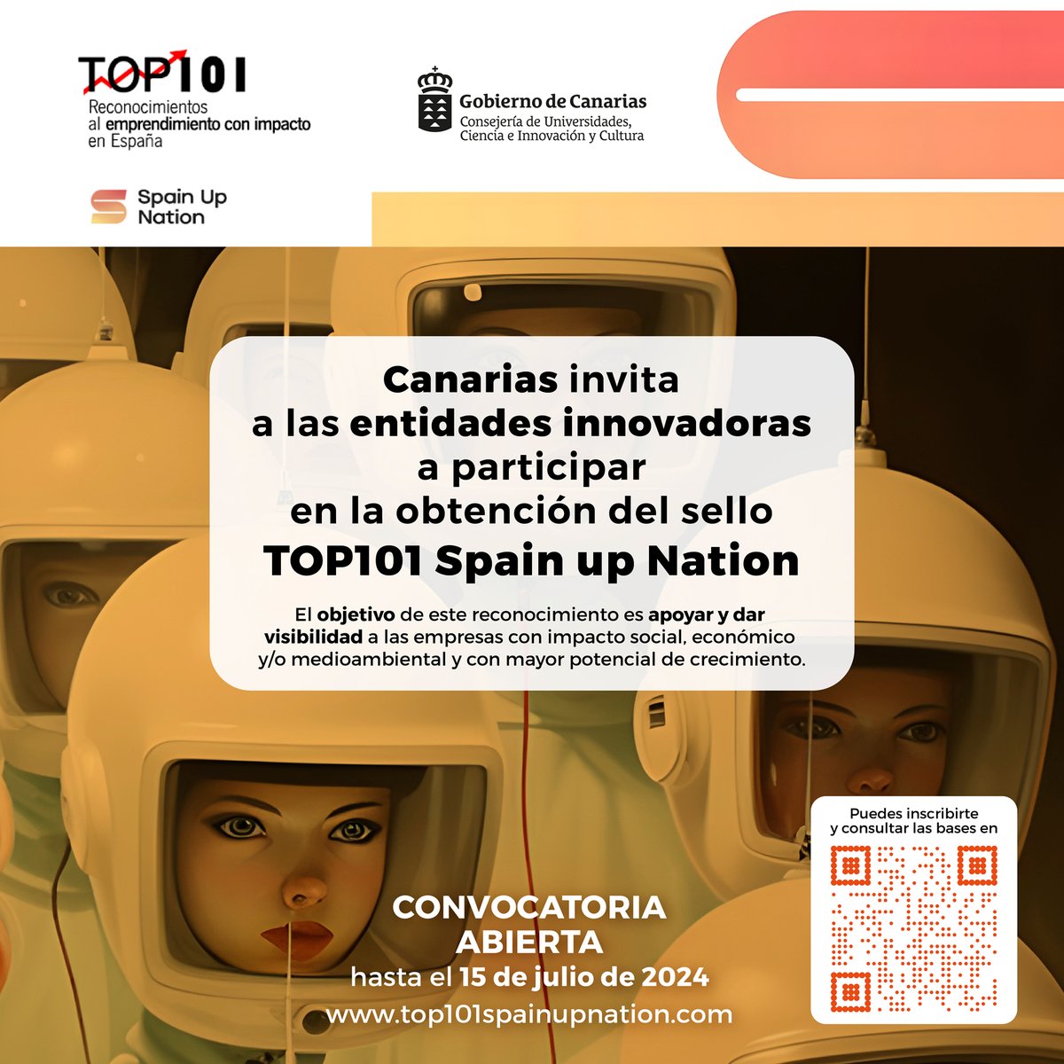 ACIISI invita a las startups de #Canarias a participar en 'Top 101 Spain Up Nation'🏆𝐑𝐞𝐜𝐨𝐧𝐨𝐜𝐢𝐦𝐢𝐞𝐧𝐭𝐨 𝐧𝐚𝐜𝐢𝐨𝐧𝐚𝐥 𝐩𝐢𝐨𝐧𝐞𝐫𝐨 𝐝𝐞𝐥 𝐬𝐞𝐜𝐭𝐨𝐫 𝐩ú𝐛𝐥𝐢𝐜𝐨 𝐚𝐥 𝐞𝐦𝐩𝐫𝐞𝐧𝐝𝐢𝐦𝐢𝐞𝐧𝐭𝐨 𝐢𝐧𝐧𝐨𝐯𝐚𝐝𝐨𝐫🥇
Convocatoria abierta top101spainupnation.com