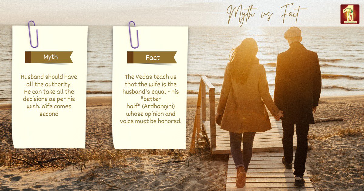 DSSNewsUpdates's tweet photo. A healthy, happy family thrives when both partners work together as a team, valuing each other's perspectives and making decisions collaboratively.
So let's challenge outdated mindsets and build relationships rooted in love, trust and compassion. Where no one comes "secondary" - we rise together, as teammates for life.
#Relationships #Myth #Fact #RamRahim #SaintDrMSG