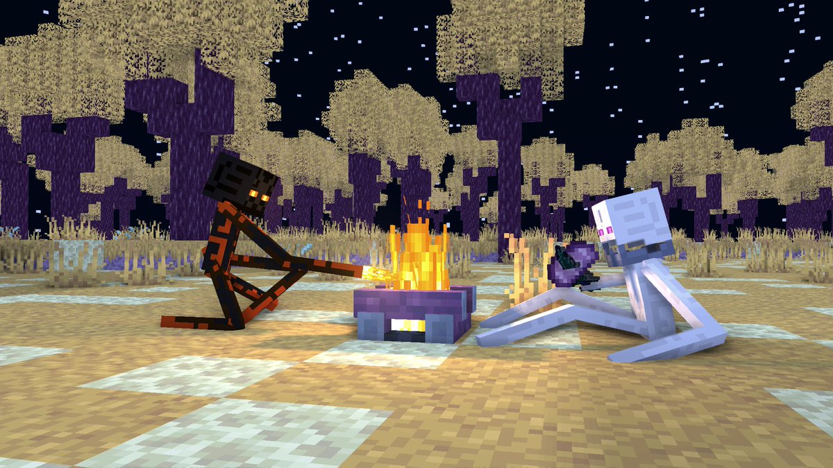 baryonyx138's tweet image. #minecraft #mineimator Takes of some ender locations in #rainimator&apos;s War of the Ender Kingdoms series