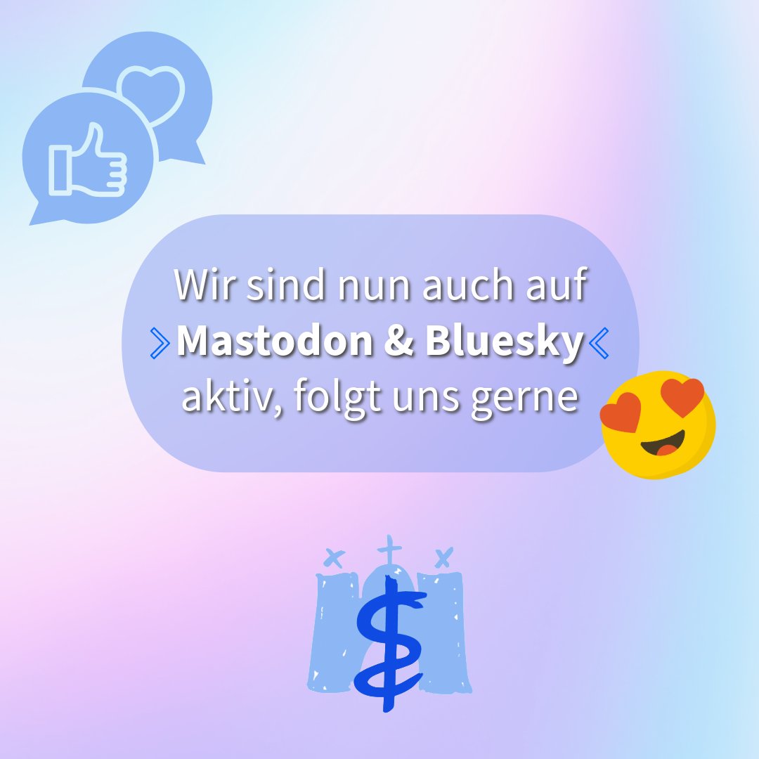 📱 Wir sind nun auf #Mastodon &amp; #Bluesky aktiv. Hier informieren wir über #Pressemitteilungen, #News aus der #Gesundheitspolitik, Wissenswertes für Hamburger Ärzt:innen, Patient:innen und #MFAs sowie #Fortbildungen. 

➡ Schaut gerne im Kontaktbereich: aerztekammer-hamburg.org.
