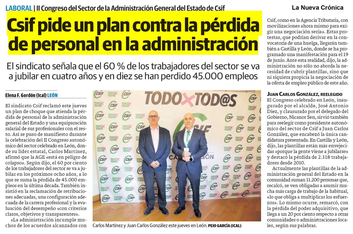 CSIFnacional's tweet image. #CSIF pide un plan contra la pérdida de personal en la administración 👇.