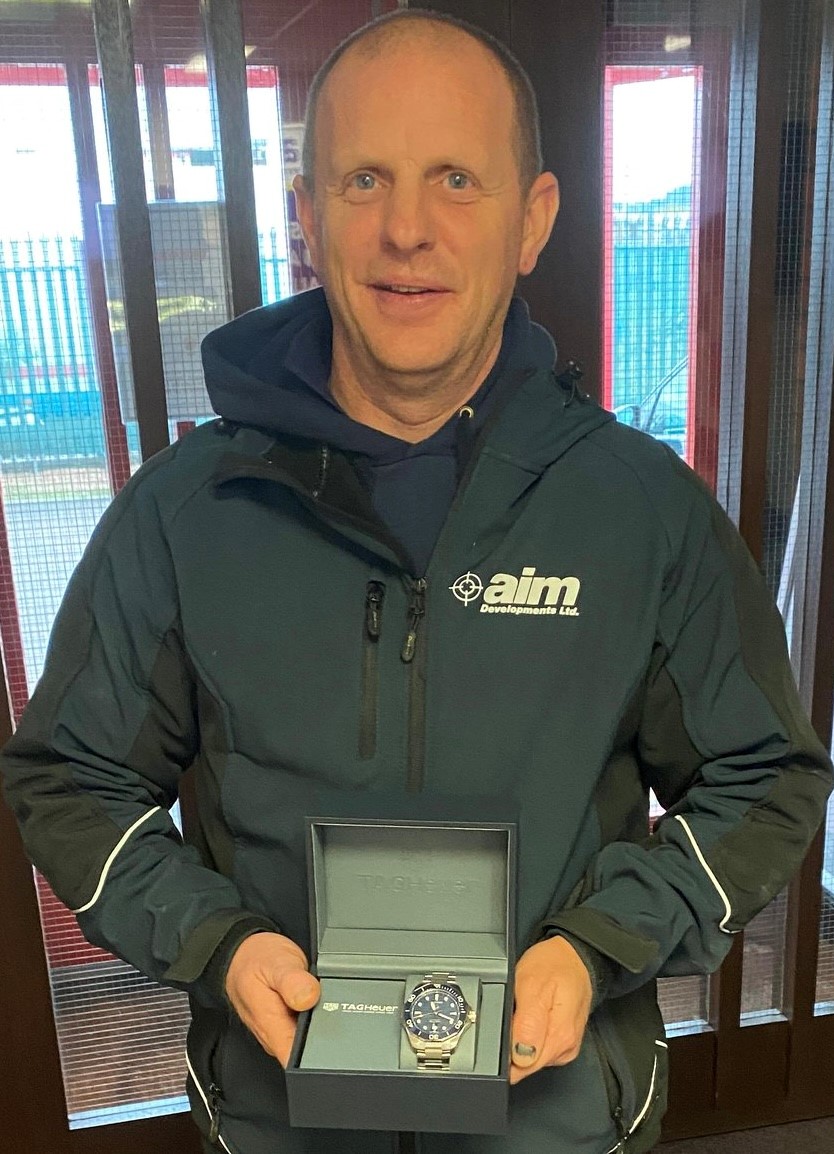 We had the pleasure of presenting Tony with a watch for his long service in 2021 and after almost 24 years of working with us it's time for a new adventure.  
We would like to thank Tony and wish him the best of luck and every success in his new employment!