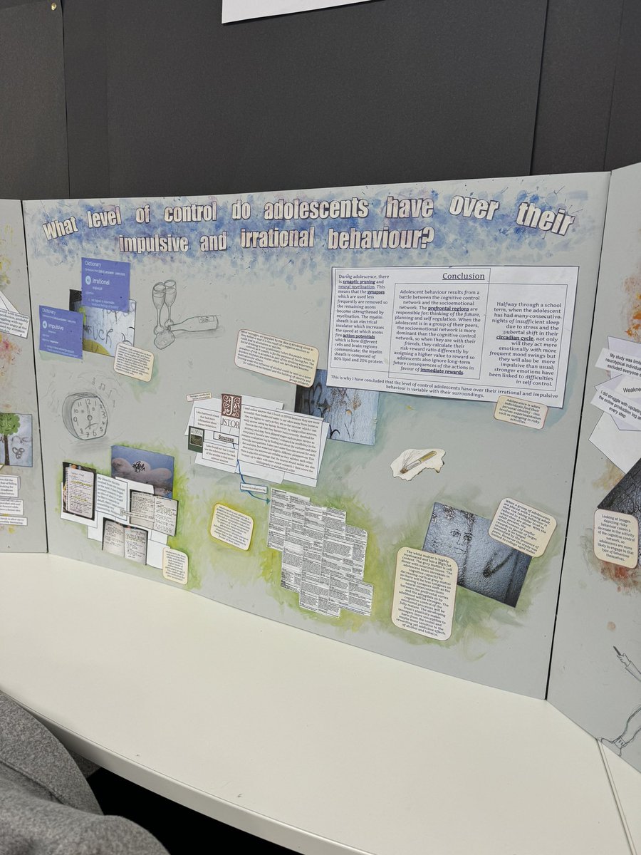 UckColl_6thForm's tweet photo. The study area is buzzing this morning as students set up their Extended Projects (EPQ) for assessment later! Look at some of the amazing things theyโve been working on #lovelearningforlife #sixthform #sixthformlife #epq https://t.co/NIRDWX0crb