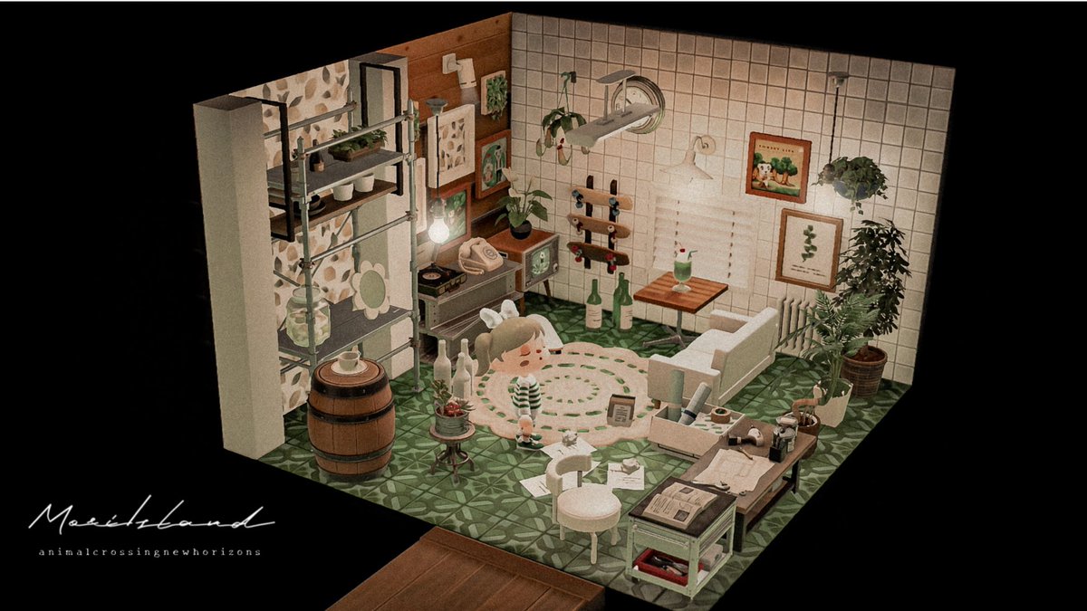 mayu_mori25's tweet photo. 🪴🍒🍸
green rétroな作業部屋
自宅6×6

この床とってもかわいい( ･ᴗ･̥̥̥ )

#あつまれどうぶつの森 #あつ森写真部
#あつ森 #ACNH #animalcrossing https://t.co/Ll8vQUDYCx